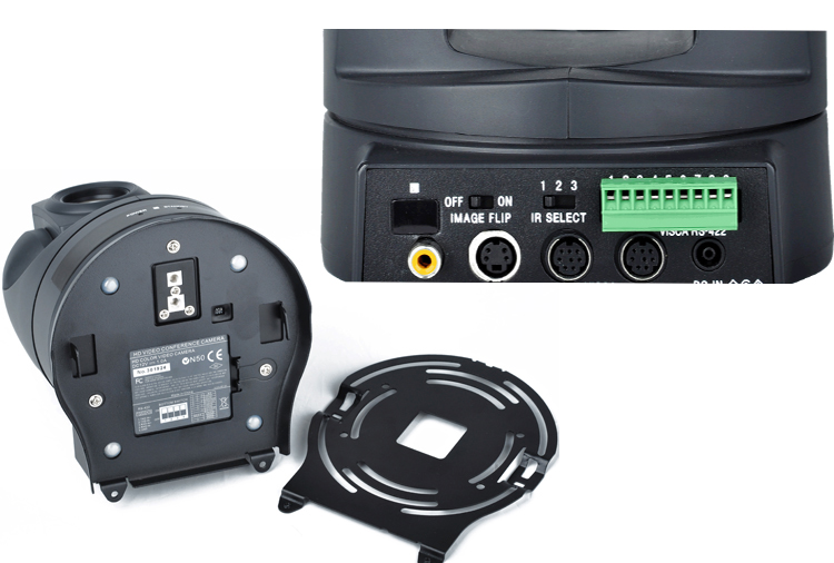 18倍變焦高仿索尼D70標清視頻會議攝像機接口和配件圖